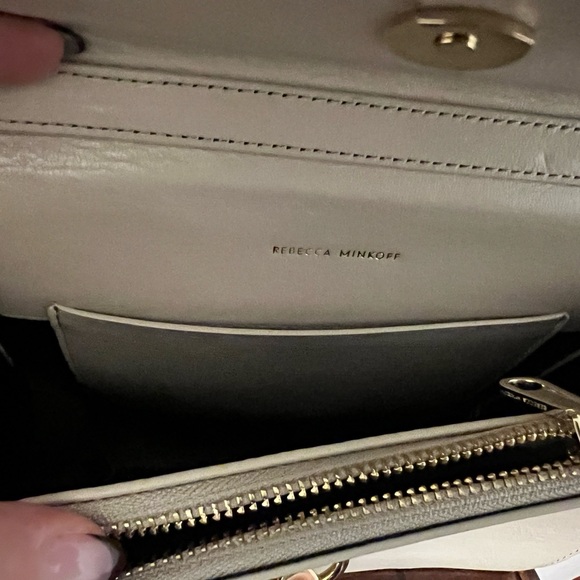 Top handle crossbody Rebecca Minkoff purse in tan leather - Picture 4 of 5